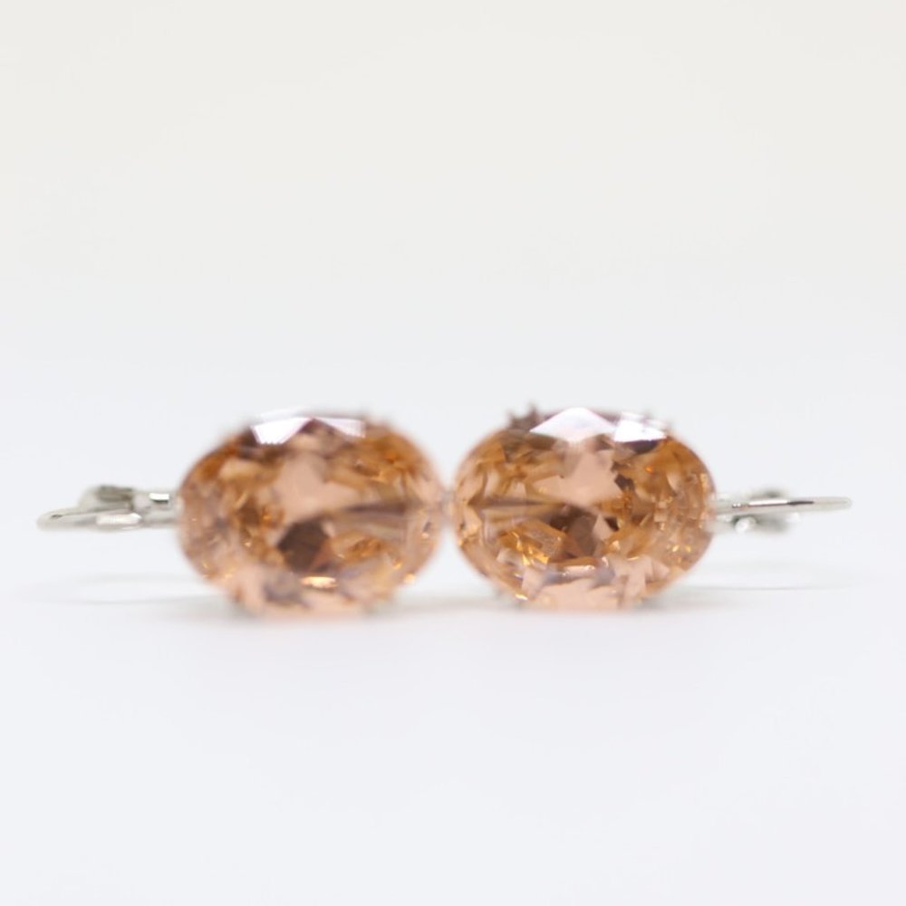 18k Gold Dipped White, Champagne or Blue Topaz - Picture 1 of 15